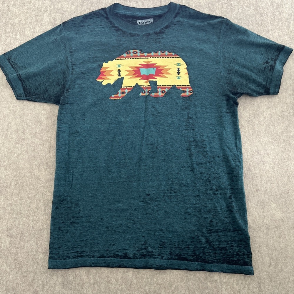 Levis Native American Bear Graphic T Shirt Mens Medium